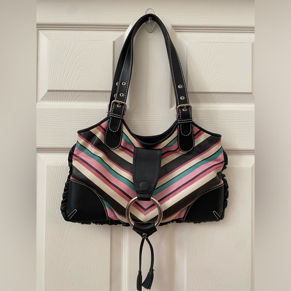 Vintage Isabella Fiore Boho Stripe Shela Bag - Picture 5 of 6
